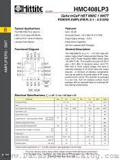 HMC408LP3 datasheet pdf Hittite Microwave Corporation