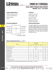 HMC411MS8G datasheet pdf Hittite Microwave Corporation