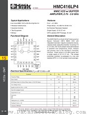 HMC416LP4 datasheet pdf Hittite Microwave Corporation