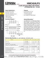 HMC424LP3 datasheet pdf Hittite Microwave Corporation