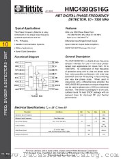 HMC439QS16G datasheet pdf Hittite Microwave Corporation