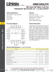 HMC443LP4 datasheet pdf Hittite Microwave Corporation