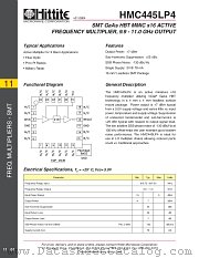 HMC445LP4 datasheet pdf Hittite Microwave Corporation