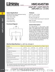 HMC454ST89 datasheet pdf Hittite Microwave Corporation