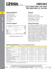 HMC463 datasheet pdf Hittite Microwave Corporation