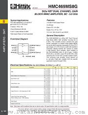 HMC469MS8G datasheet pdf Hittite Microwave Corporation