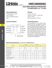 HMC488MS8G datasheet pdf Hittite Microwave Corporation