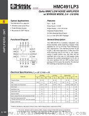 HMC491LP3 datasheet pdf Hittite Microwave Corporation