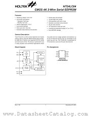 HT24LC04 datasheet pdf Holtek Semiconductor