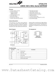HT24LC16 datasheet pdf Holtek Semiconductor