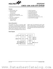 HT27C010 datasheet pdf Holtek Semiconductor