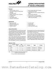 HT614 datasheet pdf Holtek Semiconductor