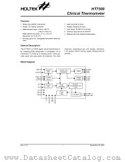 HT7500 datasheet pdf Holtek Semiconductor