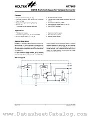 HT7660 datasheet pdf Holtek Semiconductor