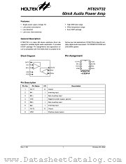 HT82V732 datasheet pdf Holtek Semiconductor
