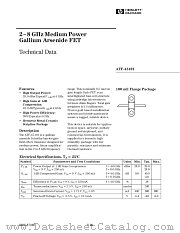 ATF-45101 datasheet pdf Agilent (Hewlett-Packard)