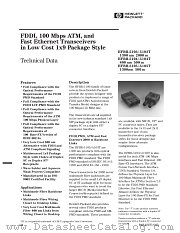 HFBR-5104 datasheet pdf Agilent (Hewlett-Packard)