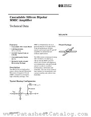 MSA-0270 datasheet pdf Agilent (Hewlett-Packard)