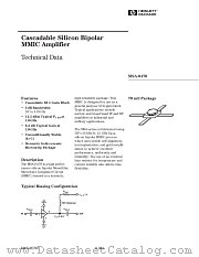 MSA-0470 datasheet pdf Agilent (Hewlett-Packard)