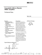 MSA-1105-TR1 datasheet pdf Agilent (Hewlett-Packard)