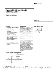 MSA-2111-TR1 datasheet pdf Agilent (Hewlett-Packard)