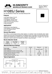 H1085J datasheet pdf Hi-Sincerity Microelectronics