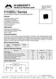 H1085U datasheet pdf Hi-Sincerity Microelectronics