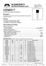 H2N6517 datasheet pdf Hi-Sincerity Microelectronics