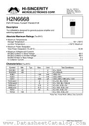 H2N6668 datasheet pdf Hi-Sincerity Microelectronics