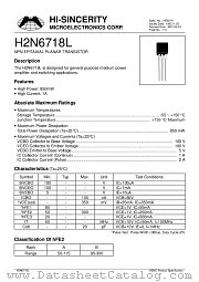 H2N6718L datasheet pdf Hi-Sincerity Microelectronics