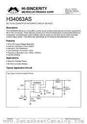 H34063AS datasheet pdf Hi-Sincerity Microelectronics