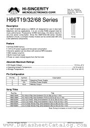 H66T19BA datasheet pdf Hi-Sincerity Microelectronics