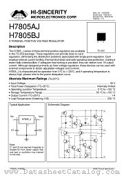 H7805AJ datasheet pdf Hi-Sincerity Microelectronics