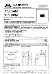 H7805BM datasheet pdf Hi-Sincerity Microelectronics