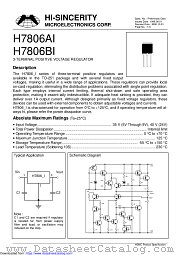 H7806BI datasheet pdf Hi-Sincerity Microelectronics