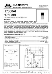 H7808BI datasheet pdf Hi-Sincerity Microelectronics