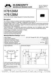 H7812AM datasheet pdf Hi-Sincerity Microelectronics