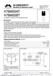 H78M05BT datasheet pdf Hi-Sincerity Microelectronics