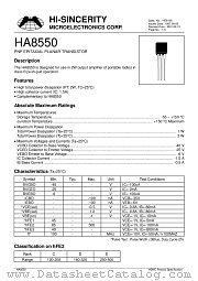 HA8550 datasheet pdf Hi-Sincerity Microelectronics