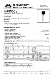 HA8550S datasheet pdf Hi-Sincerity Microelectronics