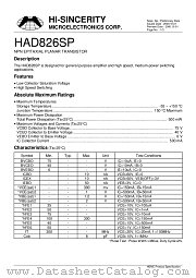 HAD826SP datasheet pdf Hi-Sincerity Microelectronics