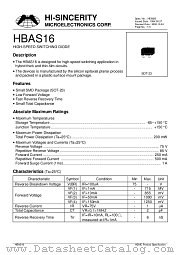 HBAS16 datasheet pdf Hi-Sincerity Microelectronics