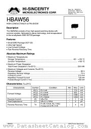 HBAW56 datasheet pdf Hi-Sincerity Microelectronics