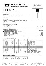 HBC327 datasheet pdf Hi-Sincerity Microelectronics
