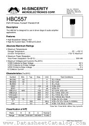 HBC557 datasheet pdf Hi-Sincerity Microelectronics