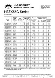 HBZX55C3V9 datasheet pdf Hi-Sincerity Microelectronics