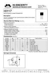 HI117 datasheet pdf Hi-Sincerity Microelectronics