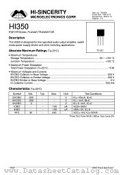 HI350 datasheet pdf Hi-Sincerity Microelectronics