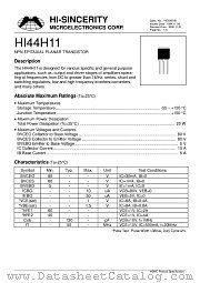 HI44H11 datasheet pdf Hi-Sincerity Microelectronics