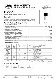 HI882 datasheet pdf Hi-Sincerity Microelectronics